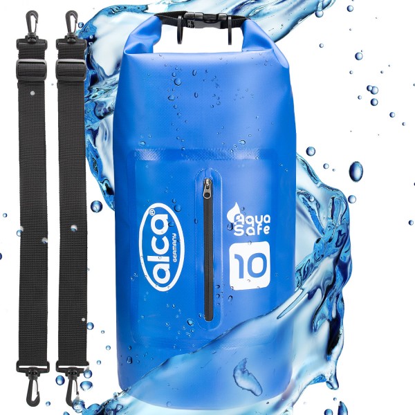 Wasserdichter Packsack mit Reißverschlusstasche 10L